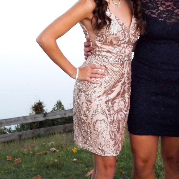 Rose gold homecoming dress - Picture 4 of 13